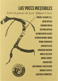 Books Frontpage Las voces inestables. Sobre la poesía de Miguel Ullán