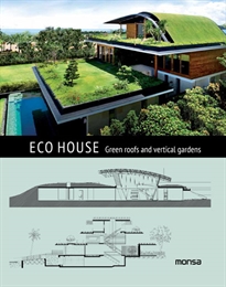 Books Frontpage Eco house. Rooftop and vertical gardens