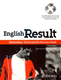 Books Frontpage English Result Elementary. Photocopiable Resource Book & DVD PACK ED 10