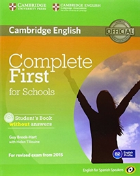 Books Frontpage Complete First for Schools for Spanish Speakers Student's Pack without Answers (Student's Book with CD-ROM, Workbook with Audio CD)